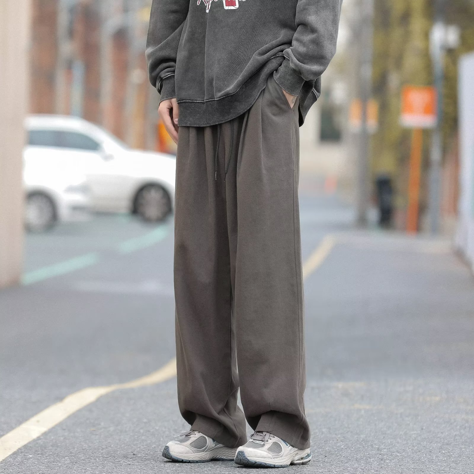 Autumn trend brand fashionable solid color trousers for students