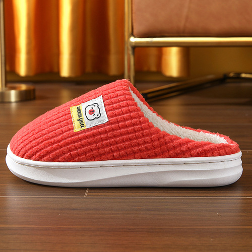 Cotton slippers for women winter home indoor non-slip thick-soled warm floor slippers couple slippers men  new style