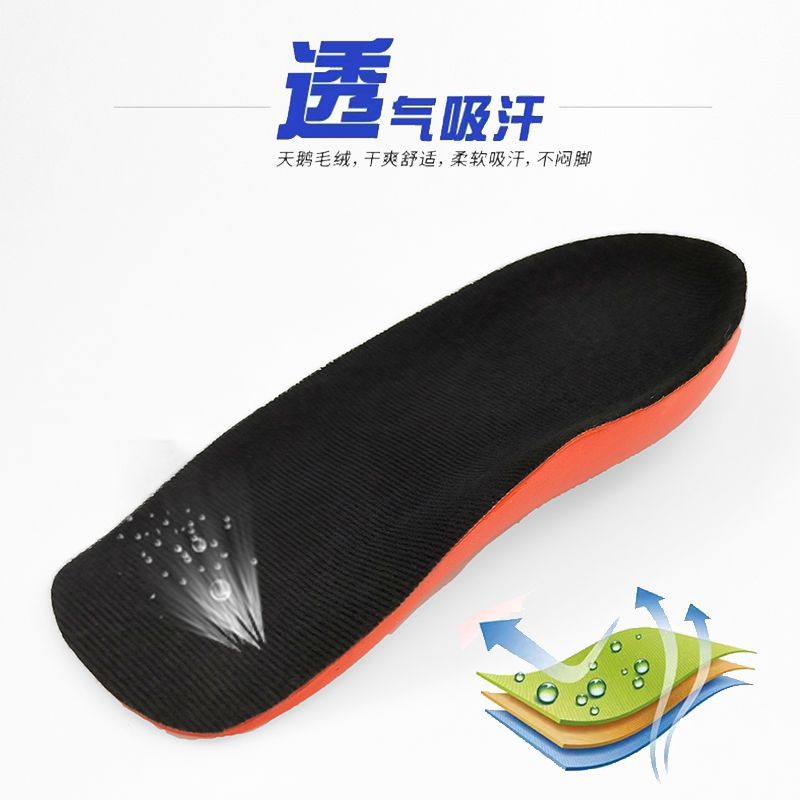 Pie plano PORON Plantilla de arco de alta absorción de choque elástico antideslizante hombres y mujeres almohadilla de tamaño medio PU cómodo anti-par funcional