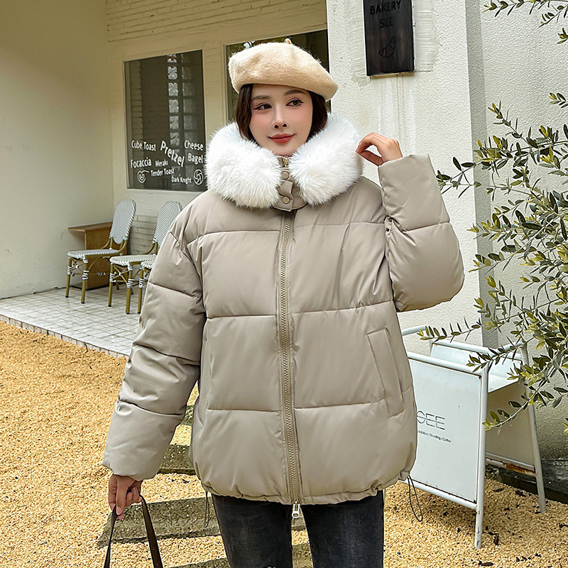 2024 invierno nuevo estilo coreano chaqueta de algodón corta con capuz suelta y gruesa chaqueta de pan chaqueta de algodón chaqueta de mujer image 9