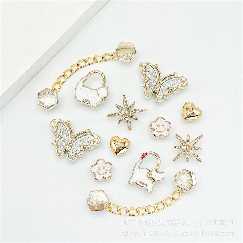 クロスボーダー 2025 下駄靴花装飾アクセサリー PVC ソフトプラスチック DIY 靴バックル卸売工場直接供給|undefined