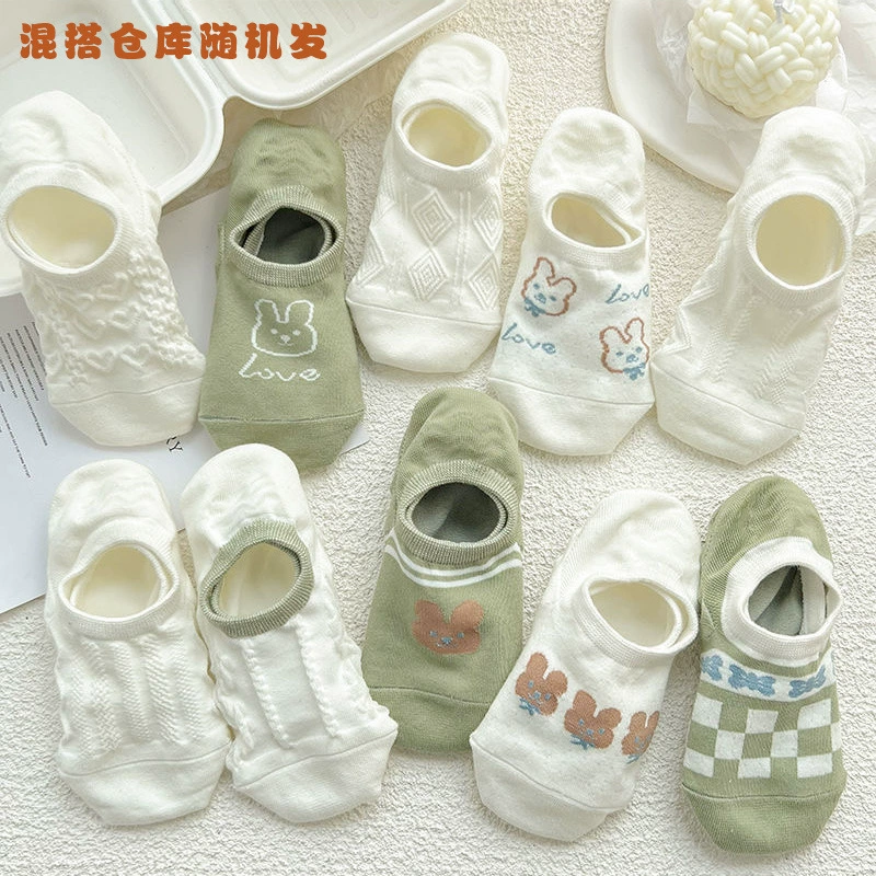 Colored invisible breathable summer socks, wholesale