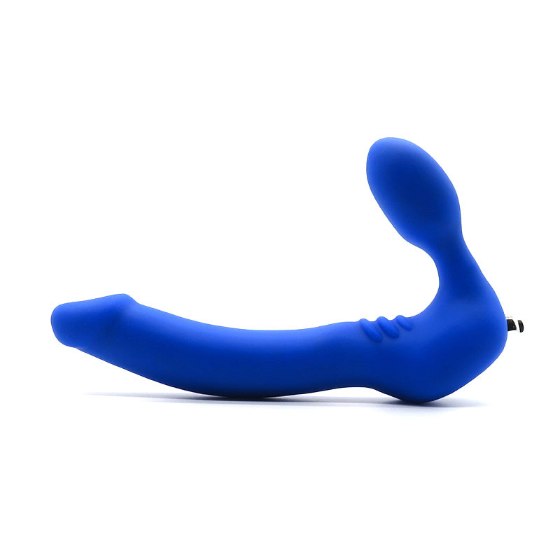 Double-Headed Vibrating Dildo, Silicone Dual-Ended Toy for Internal Stimulation, Purple — detail image 3