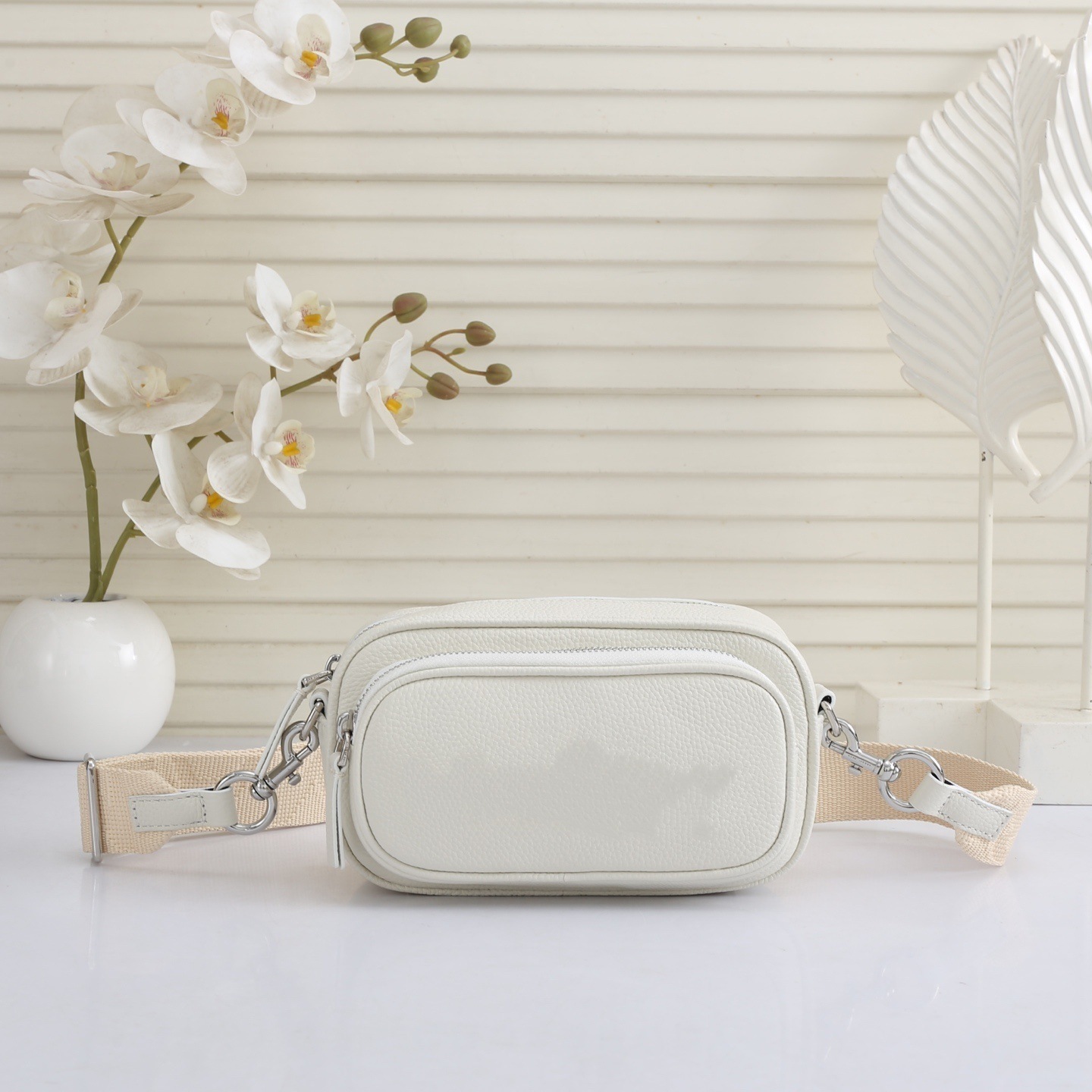 Autentica versione coreana da donna, semplice ed elegante, transfrontaliera, nuovo modello con scomparti multipli con cerniera, strato superiore_voghion.com