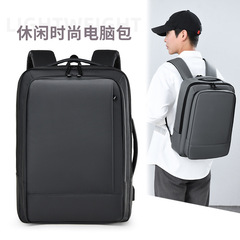 跨境男士商务双肩包高级感大容量时尚旅行背包防水电脑包双肩书包