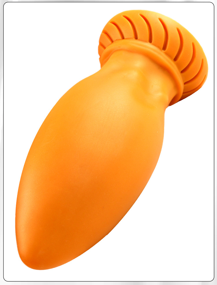 Jiuai Huya Silicone Bead Anal Plug with Tail, Gold, Extra Large — detail image 22