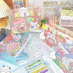 Cartoon Bear LO Series PP Horizontal Gift Bag Gift Bag Birthday Gift Cute Creative Handbag