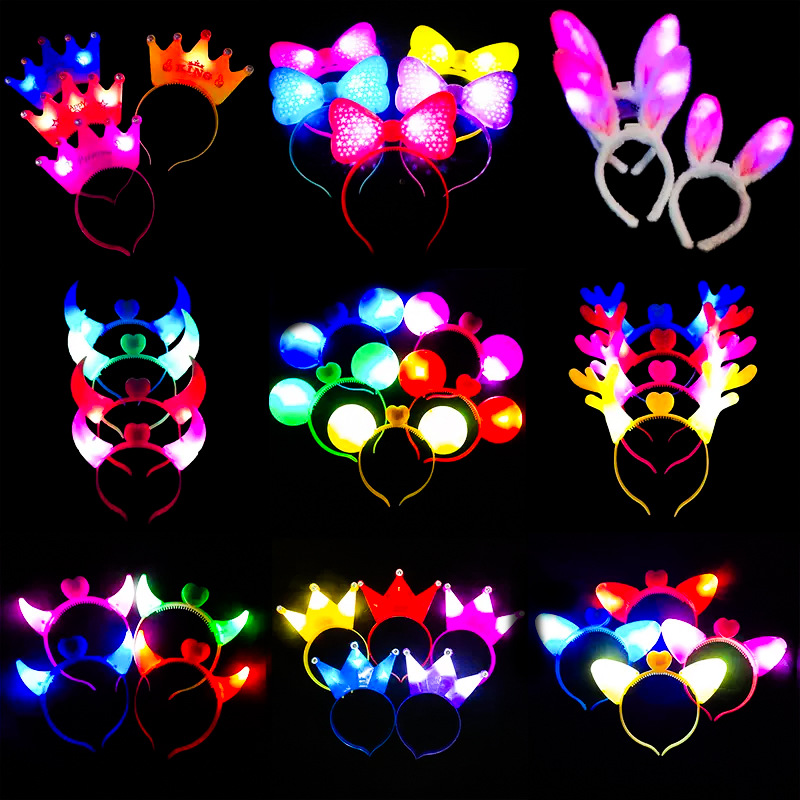 children‘s headband headband kindergarten performance props concert flash annual meeting activity cheer hair accessories horn headdress