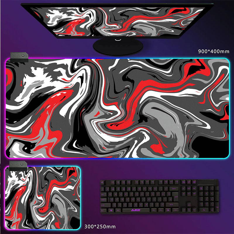 Transfronteriza al por mayor de fábrica nuevo patrón abstracto serie de carga inalámbrica mouse pad color mágico luminoso RGB mouse pad