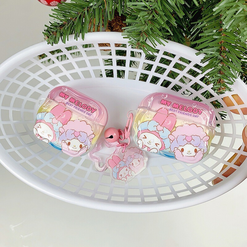 Bubble Melody Is Suitable for Airpods4 Earphone Cases for Women, 2Nd/3Rd Generation Apple Airpodspro3 Protective Cover, Cute
