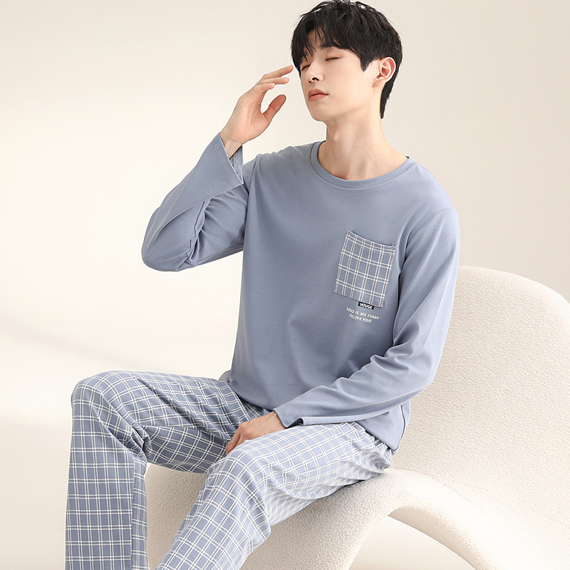 Y6825 순면 남성용 라운드 넥 긴팔