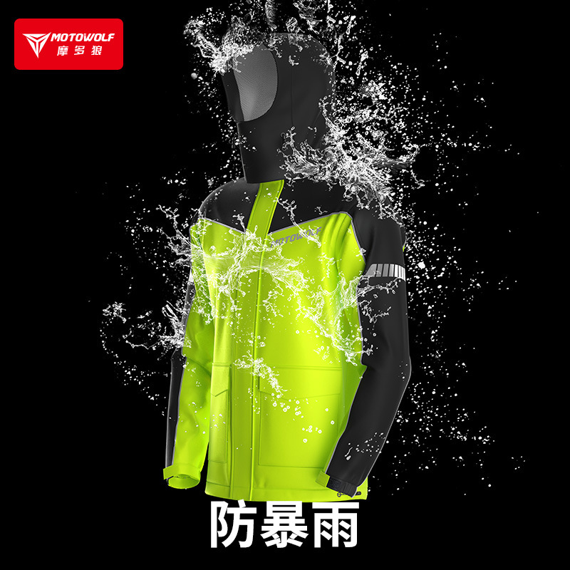 Impermeable para Motocicleta – Ligero, Impermeable, con Cubrezapatos Oculto, Ideal para Lluvia