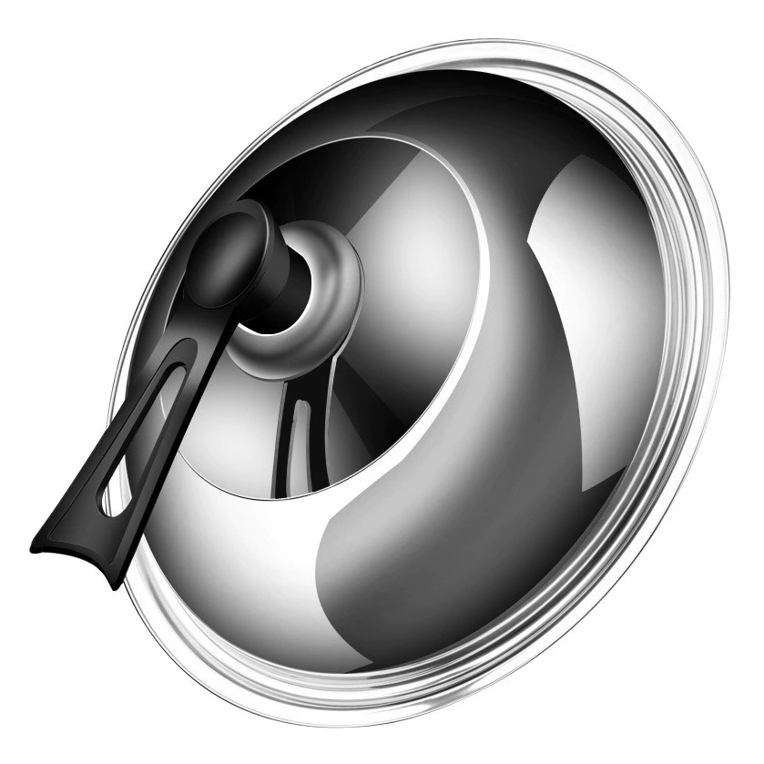 Крышка кастрюли из нержавеющей стали Закаленное стекло Вертикальная Бытовая комбинация Очень Толстая кухонная Кулинария Перспектива Устойчивая к высоким температурам крышка кастрюли