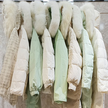 杭州四季青高端女装羽绒服平湖批发中长款鹅绒服外套女专柜直播间