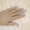 Set solar-powered, beach wavy ring from pearl, European style, boho style