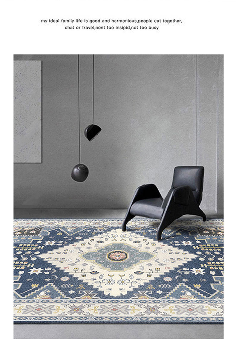 波斯客厅地毯,复古民族风地毯,欧美地毯,波西米亚卧室床边毯,条纹地毯