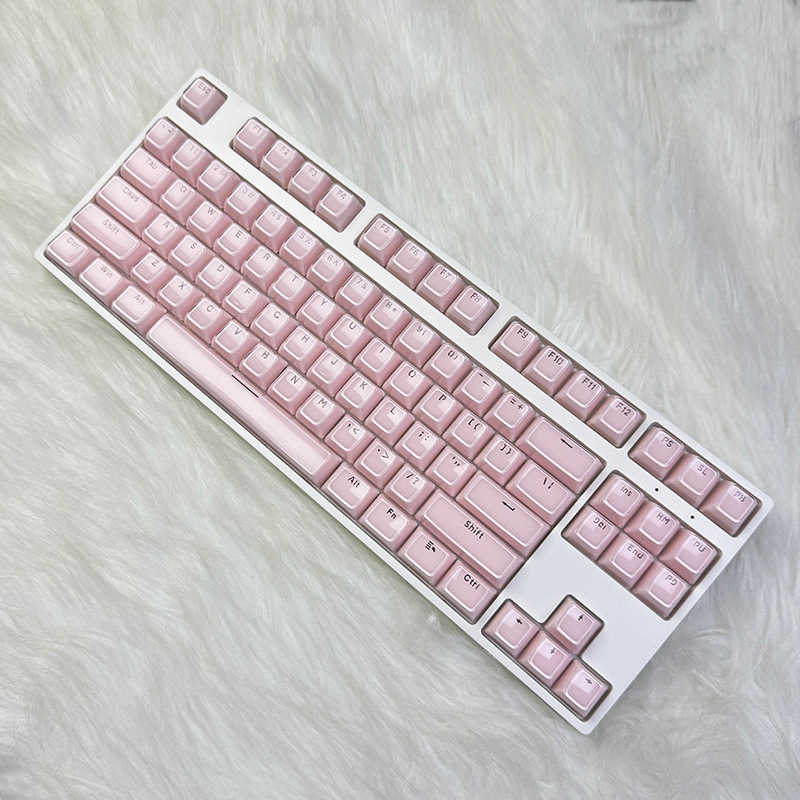 クロスボーダー在庫卸売アマゾンゼリーパウダーキーキャップ0EM高さ小型フルセット136キーPC透明磁気軸キーボード|undefined