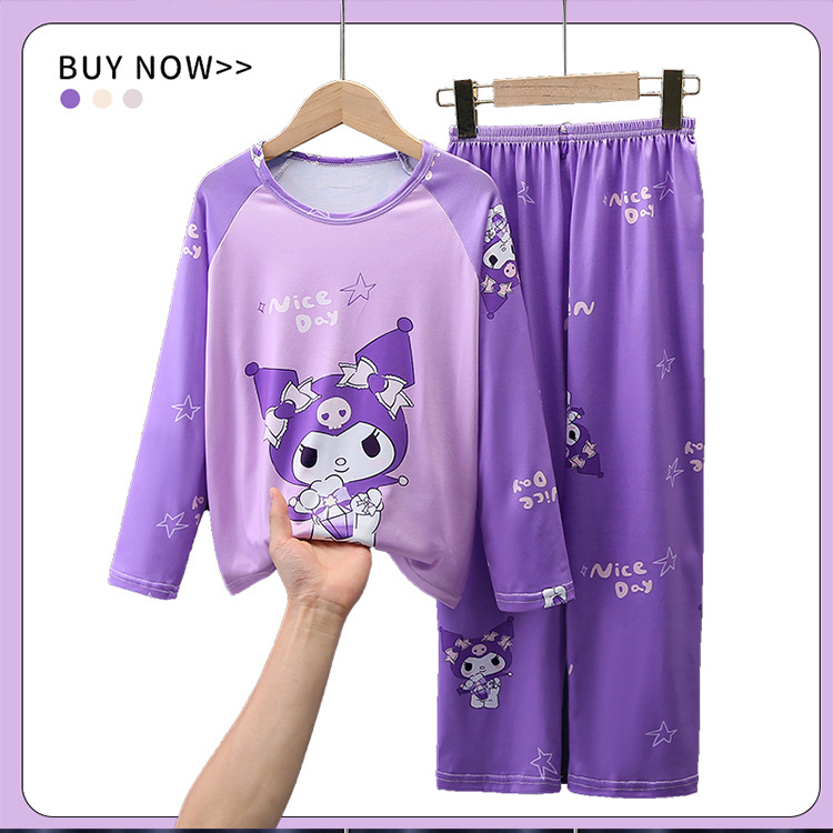 儿童睡衣女童春秋季新款长袖套装男孩小女孩公主洋气中大童家居服