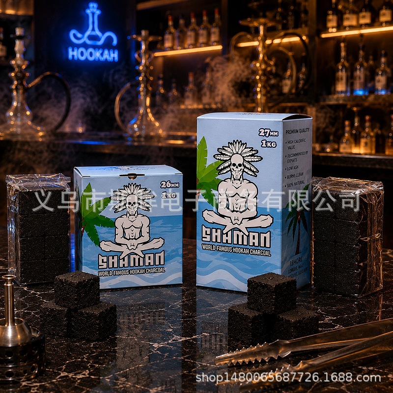 阿拉伯水烟碳 shaman炭椰子壳木碳块 椰壳碳 清吧KTV Hookah