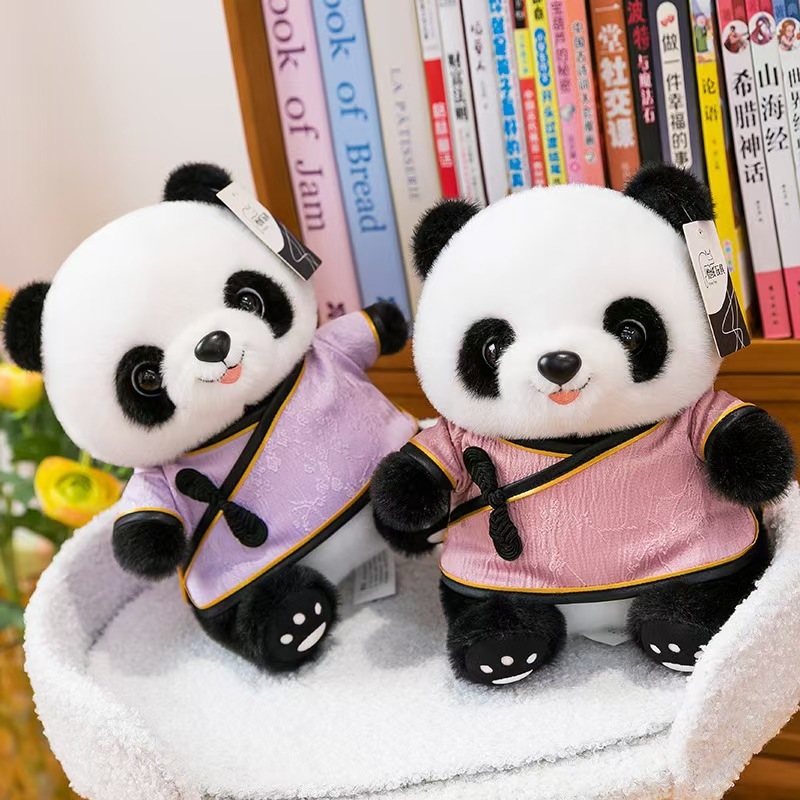 新しい中国風唐装パンダぬいぐるみ中国風漢服ペンダント人形成都パンダお土産卸売|undefined