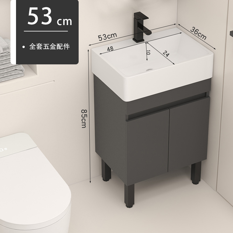 5336 Gabinete de piso gris + agua + grifo