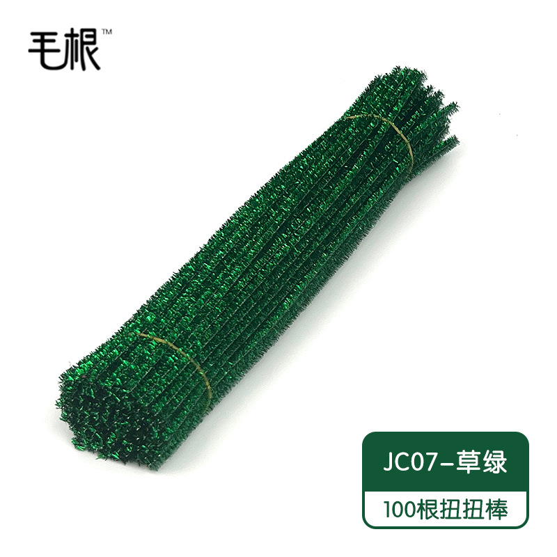 Fábrica al por mayor [marca de la raíz del pelo] Cifrado Twist stick pelo raíz lana raya ramo DIY paquete de material hecho a mano de los niños