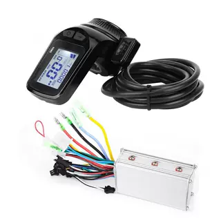 电动车锂电仪表滑板车仪表24V 36V 48V S886指拨转把套件 跨境供