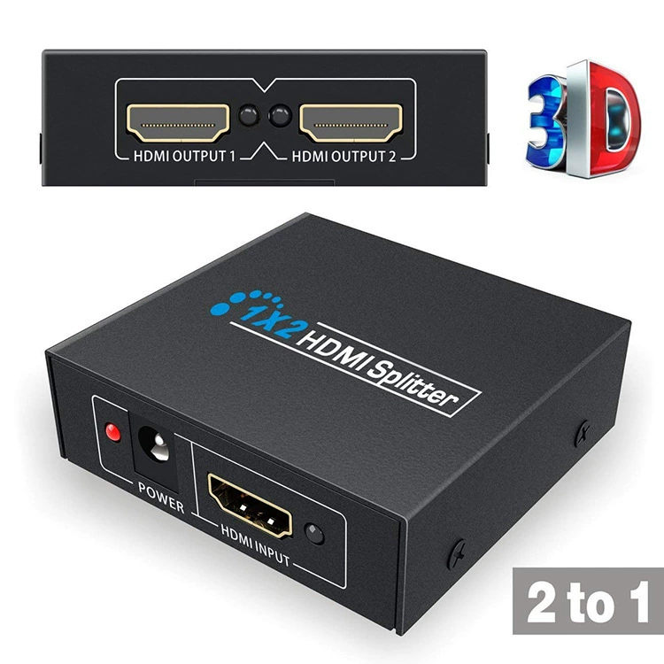 HDMI-разветвитель 1→2, HDMI сплиттер 1.4, 1080P, 3D