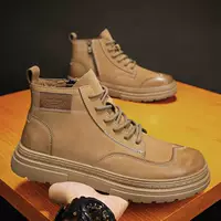 Рабочие ботинки Martens‑стиля, износостойкие, британский стиль, осень, хаки/чёрные/коричневые, 39–44