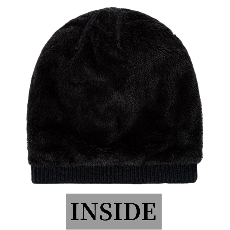 Knitted Beanie Hat For Men Warm Winter Woolen Pullover Cap_voghion.com