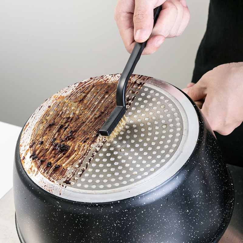 Japanese kitchen supplies decontamination gas stove brush range hood cleaning brush nylon copper brush steel wire boiler brush Japanese kitchen supplies decontamination gas stove brush range hood cleaning brush nylon copper brush steel wire boiler brush