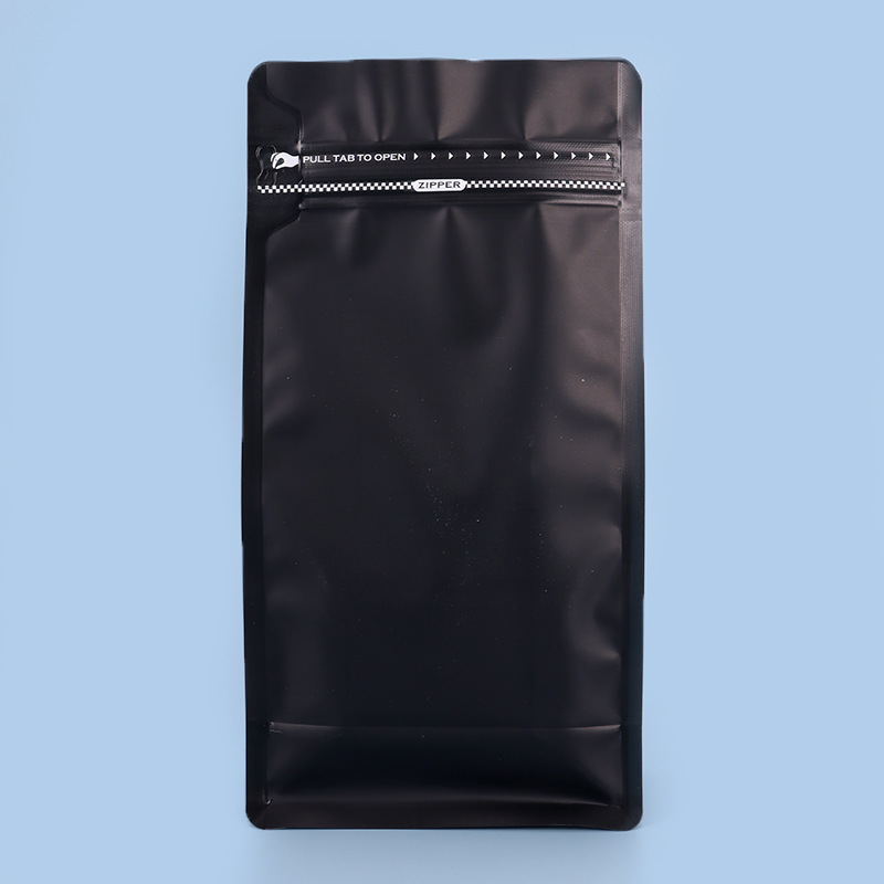 Bolsa de embalaje de granos de café, bolsa de sellado de ocho lados de papel de aluminio, bolsa de té autosuficiente, comida para mascotas, bocadillos de frutas secas, bolsa de color con cremallera