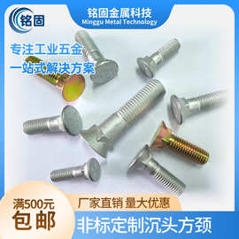非标沉头方颈螺丝犁尖螺栓平地机专用犁铧尖螺钉犁铲犁柱平头方颈