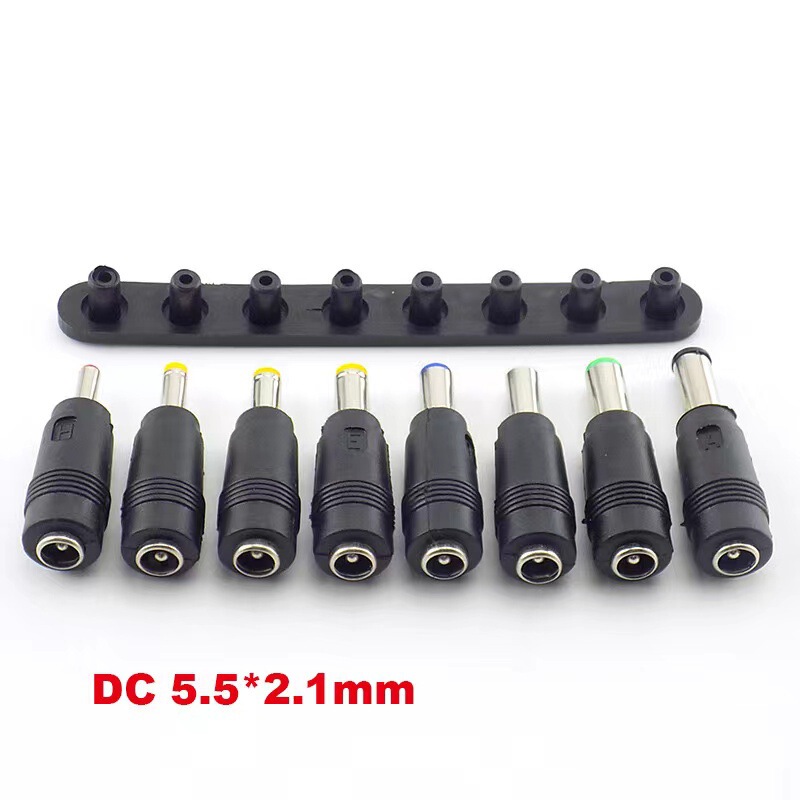 メーカー直販dc変換ヘッド8ビットセットノートブックアダプタコネクタ5.5*2.1多機能電源変換ヘッド|undefined