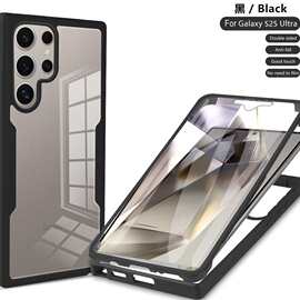 适用三星S25FE琪彩手机壳S25edge壳膜一体S24前后盖S23防摔保护套