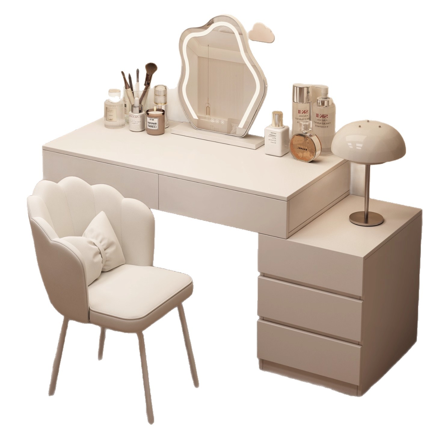 Comedor de maquillaje dormitorio 2025 nuevo estilo de estilo crema dormitorio principal simple escritorio moderno mesa de maquillaje mesa de maquillaje