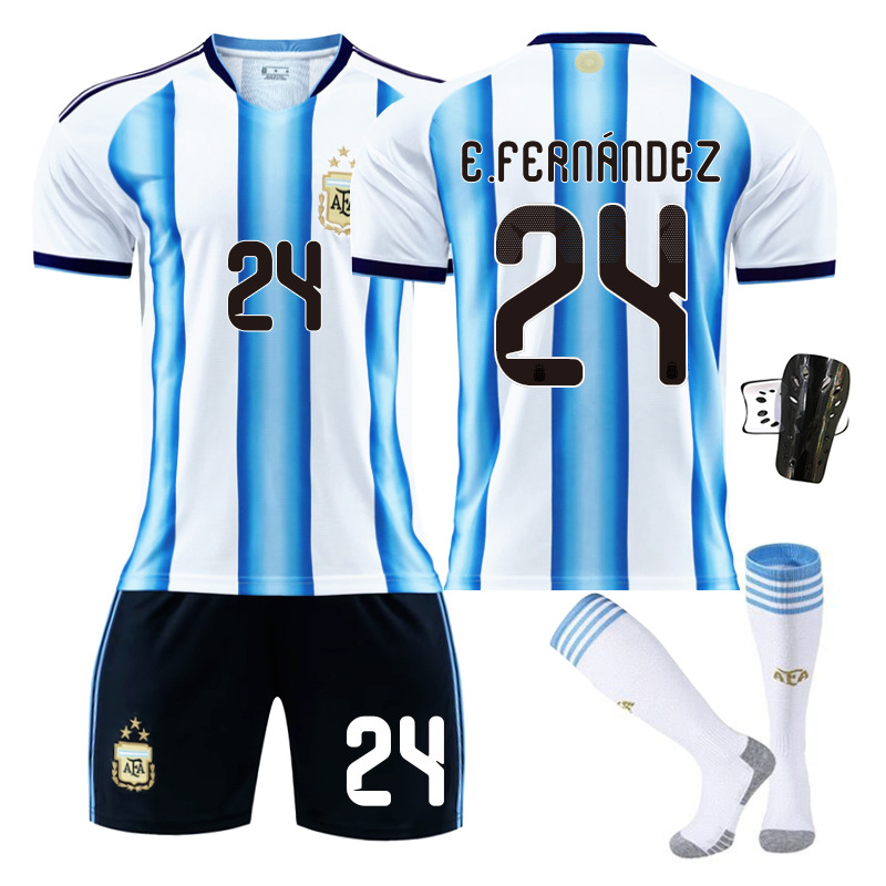 Copa del Mundo 2026 Argentina Camiseta de Fútbol en Casa No. 10 Camiseta de Messi 11 Di Maria 21 Dybala