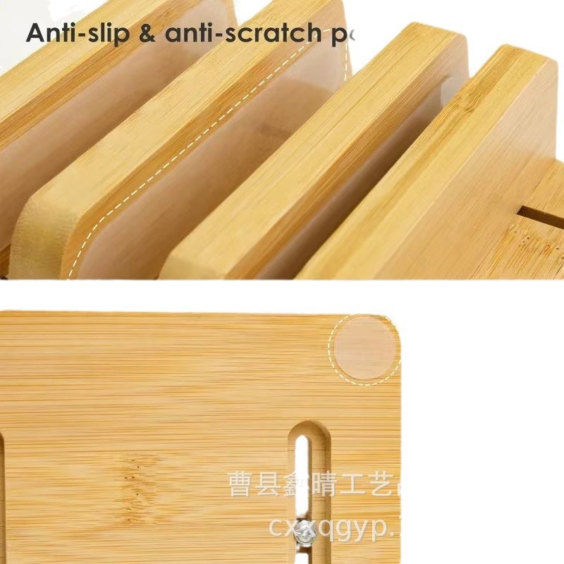 Creativo, simple, bambú, madera, teléfono móvil, tableta, escritorio, madera, estante de almacenamiento ajustable, soporte de computadora de madera de oficina