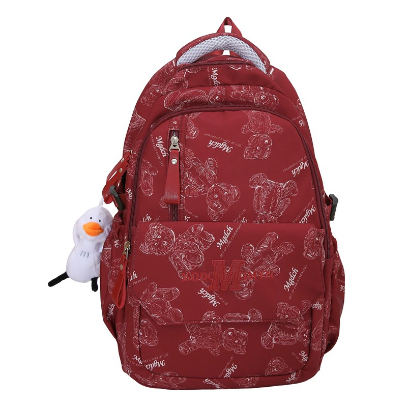 Lightweight, spacious backpack for students, secondary school, available in black, white, red, green