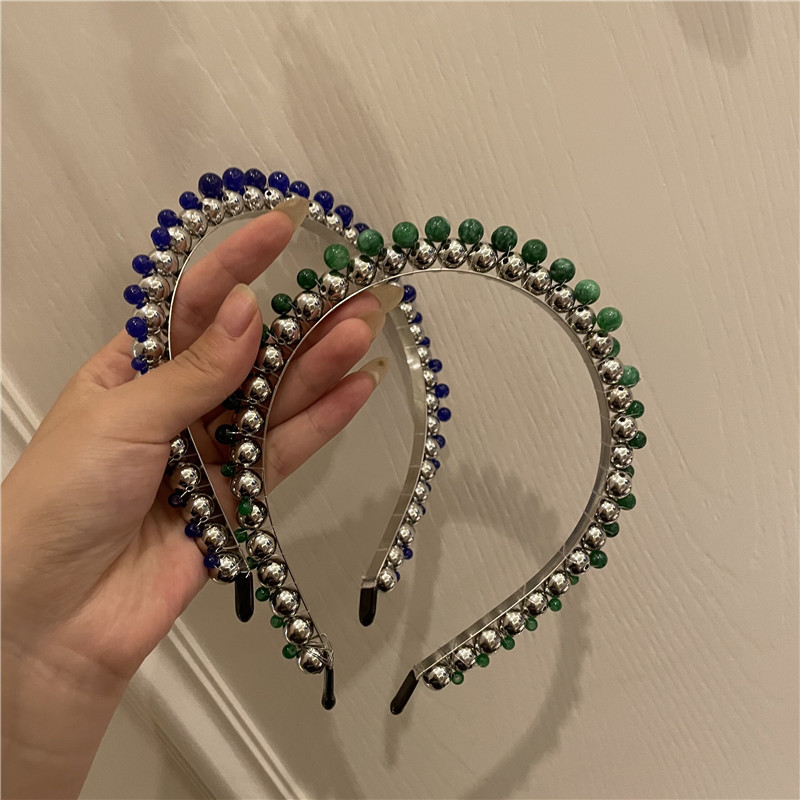 Handmade Bead Ball Turquoise Korean Style Headband Wholesale Jewelry Nihaojewelry display picture 5