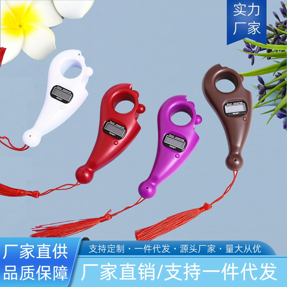 Электронный цифровой счетчик на палец однотонного цвета, портативное устройство для снятия стресса.