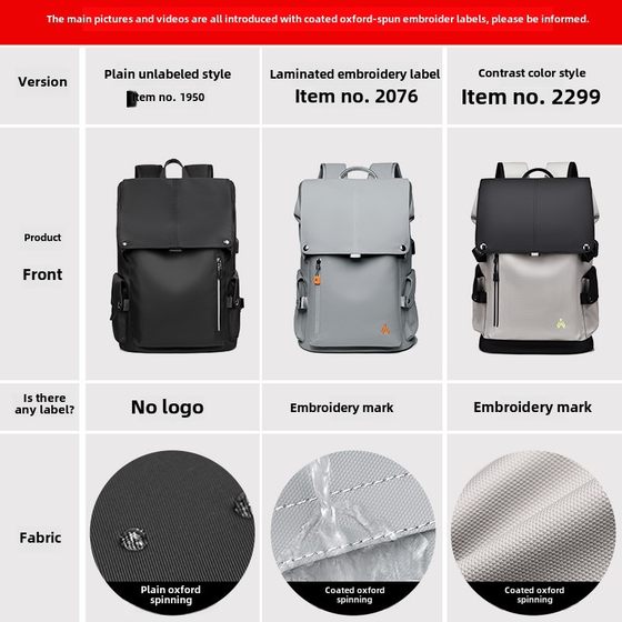 Schoolbag Men's Large Capacity Travel Backpack Commuter Computer Bag Leisure College Students Class Backpack Men's Cross-border Wholesale