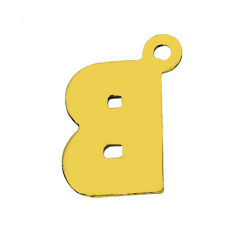 DIY Jewelry Accessories Classification Hole 2~2.9mm Hole Size 1 Piece Quantity Alloy Material 1 Piece 10*14.3mm Hole 2~2.9mm Alloy Rhinestones Letter Polished Pendant