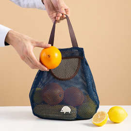 厂家供应透气镂空储物袋 厨房多功能挂物袋 便携式可挂收纳网袋