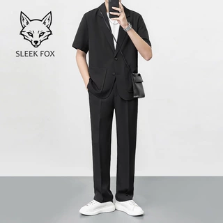 夏季冰丝薄款长裤男士商务休闲美式复古垂感纯色裤子黑色休闲西裤