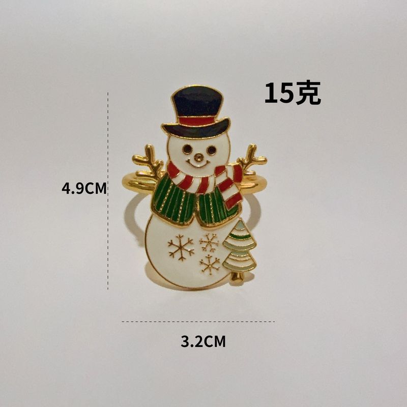 跨境圣诞餐巾环圣诞树小麋鹿花环铃铛拐杖雪花酒店装饰餐巾扣|undefined