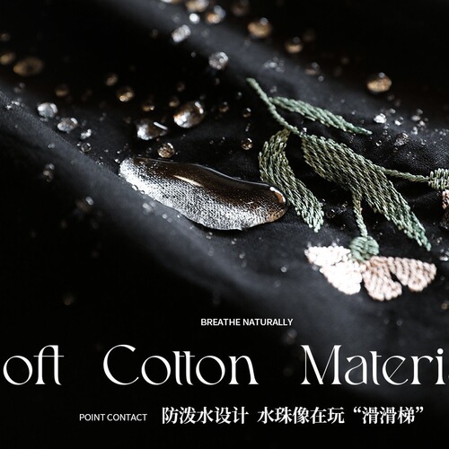 Summer thin embroidered apron, antifouling and water-proof household high-face women's linen workclothes, dirt-resistant factory wholesale