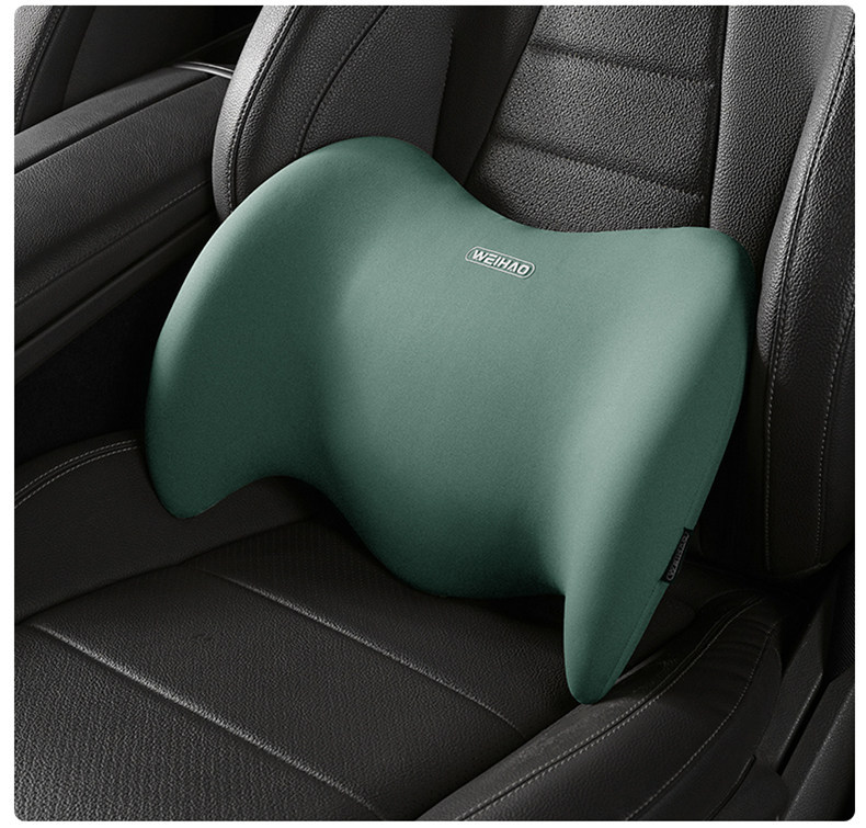 Weihao Car Lumbar Support Summer Ice Silk Waist Cushion for Long-Distance Driving, Four-Season Breathable Memory Foam for Home Office Use