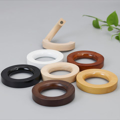 Clothing store trendy accessories jeans wooden hoop hook circle ring with magnet S hook scarf pendant factory direct supply