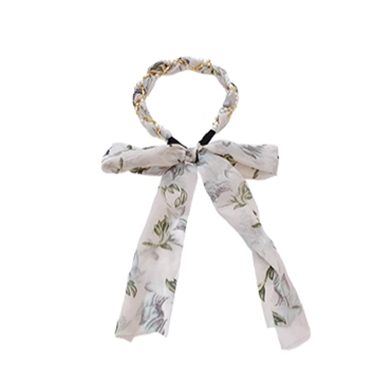 Elegante banda de pelo de perla borla cinta de pelo trenzado pelo vinculante de una pieza diadema verano diario desgaste exterior cabello vinculante cinta tocado